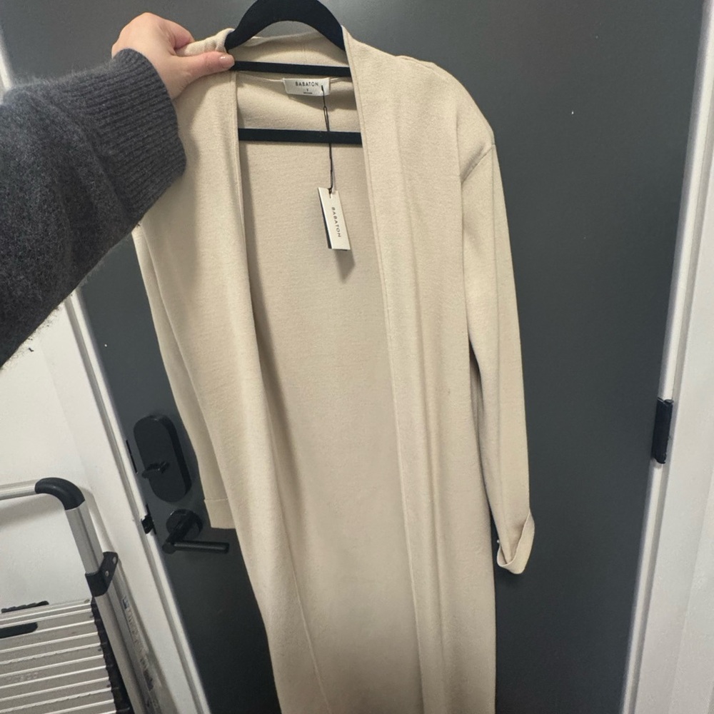 Beige Longline Cardigan